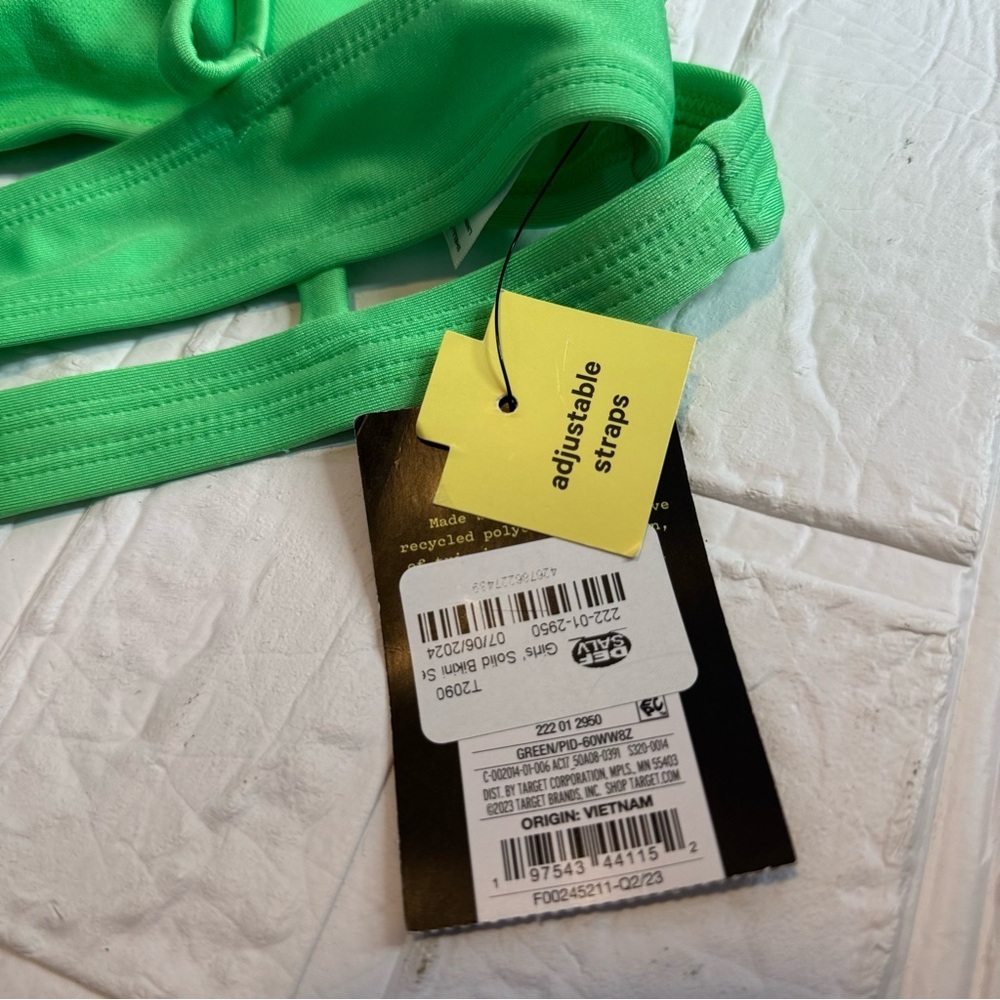 Art Class Green Swimwear Top Only Kids Girls Small (6/7) - Picture 3 of 5